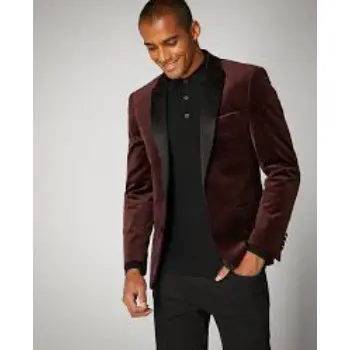 Slim Fit Velvet Jacket